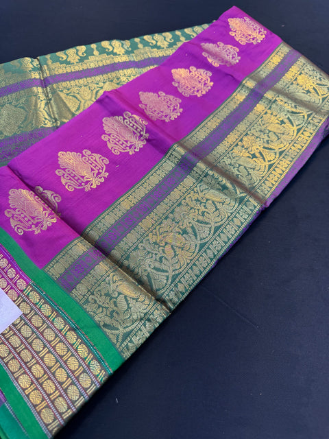 Art Silk Sarees with contrast Pallu and Blouse