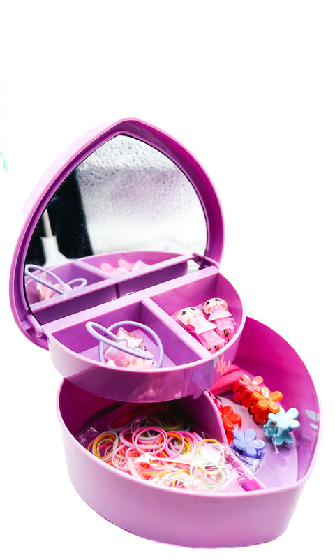 Kids (Girls) beautiful design Gift box with jewellery and hair accessories