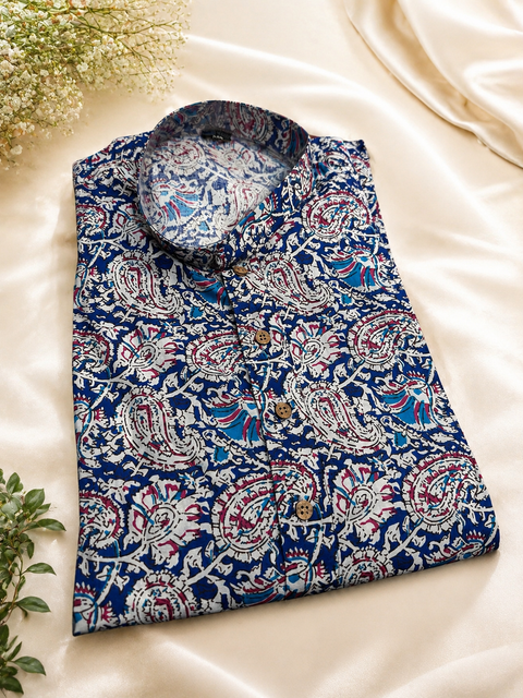 Pure cotton based Men’s Printed kurti (sizes mentioned in inches ,not according to the label on Kurti)size 44 kurti- Length 40 inches and size 46-length 42 inches ) Kurti only. Pants not included.