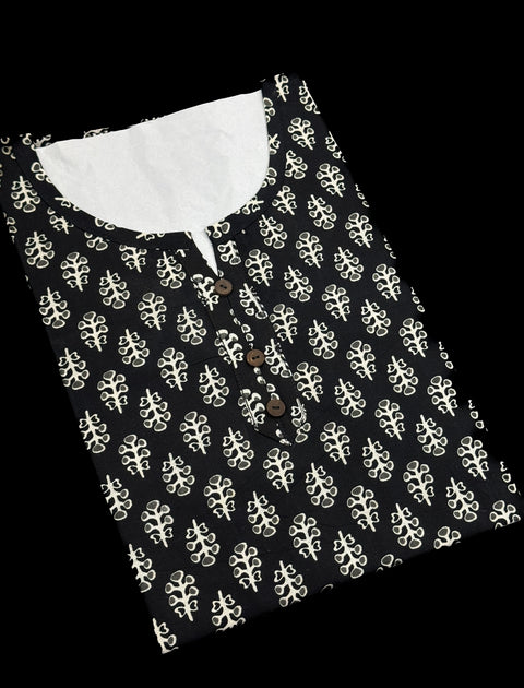 Pure Cotton based Printed short Kurti for girls /Ladies (Size 38 - length 28 inches, Size 42 ,46, 48 length -31 inches)sleeves 17 inch