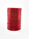 Red Shiny metal bangles , 3dozen in one set