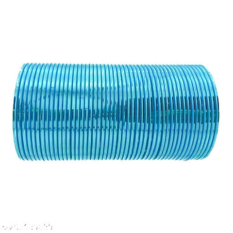 Sky Blue color Shiny Metal Bangles , 3dozen In One Set