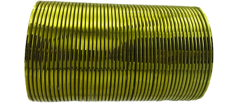 Henna Green  color Shiny Metal Bangles , 3dozen In One Set