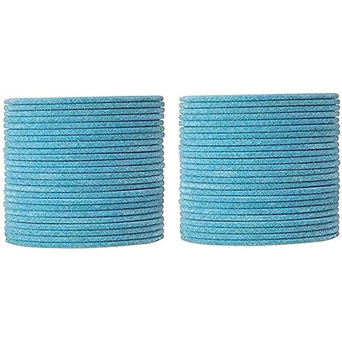Surf Blue color kids plain velvet bangles (2 dozen in one pack)