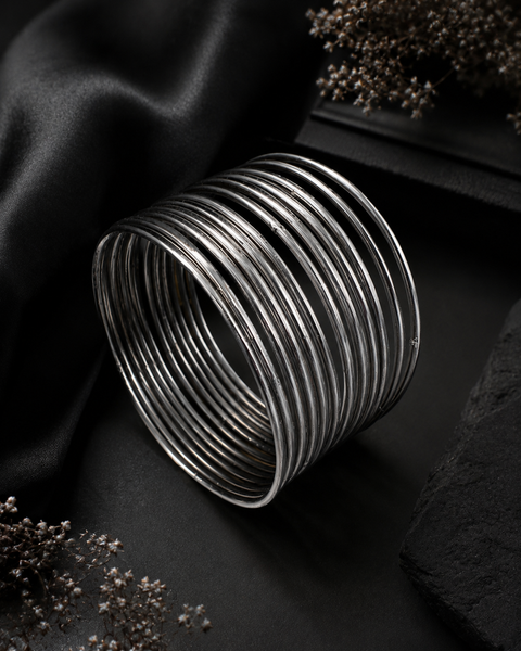 Plain Oxidised bangles set (price per pack) (slight variance in color and shades are possible )