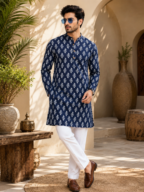 Very soft Pure cotton based Men’s plain kurti (sizes mentioned in inches ,not according to the label on Kurti)size 44 kurti- Length 40 inches and size 46-length 42 inches ) Kurti only. Pants not included.