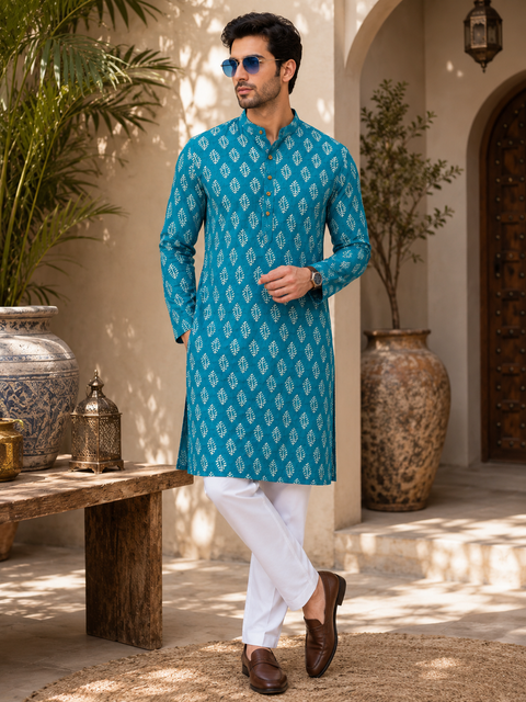 Very soft Pure cotton based Men’s plain kurti (sizes mentioned in inches ,not according to the label on Kurti)size 44 kurti- Length 40 inches and size 46-length 42 inches ) Kurti only. Pants not included.