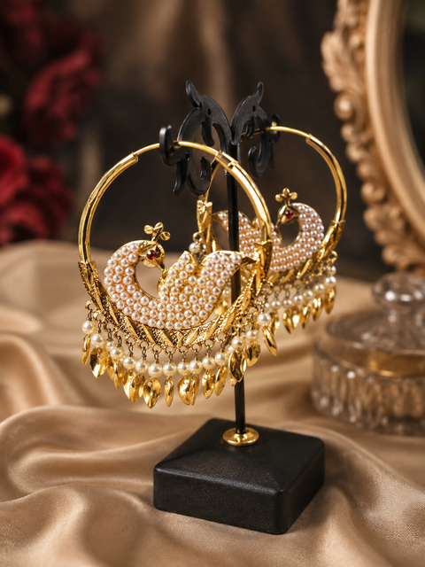 Peacock design with Pearls &  Pipal Patti Punjabi Balian