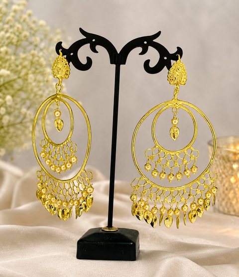 Golden pearls with pippal patti punjabi balian