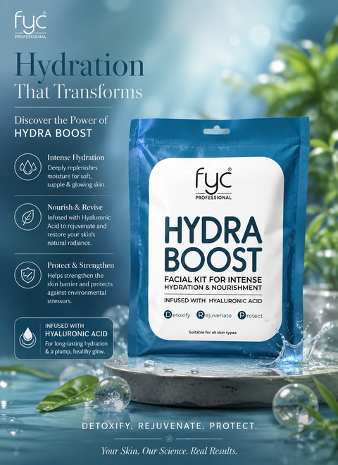 HydraBoost Facial Kit, 8 Step Treatment with Hyaluronic Acid, 55g