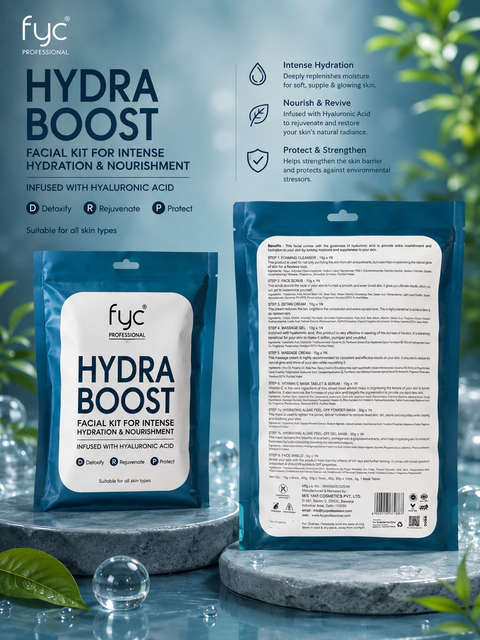 HydraBoost Facial Kit, 8 Step Treatment with Hyaluronic Acid, 55g