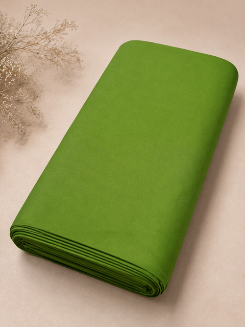 Leaf Green color Pure full Voile turban fabric in granola( beige) colour  ($6 Per Meter) (Slight variation in color may occur)