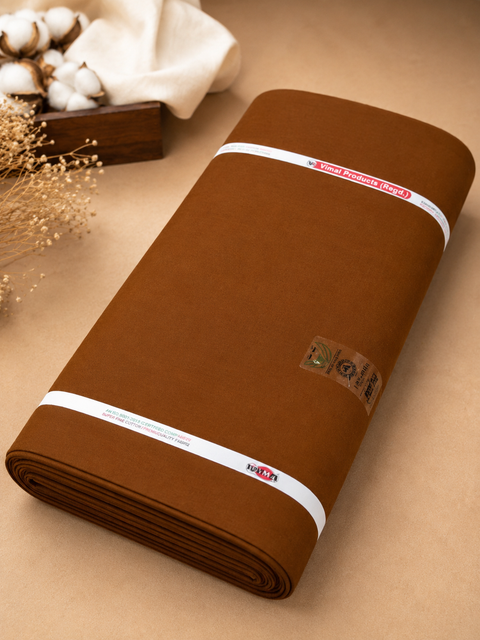 Cinnamon Brown Pure full Voile turban fabric in granola( beige) colour ($5 Per Meter)