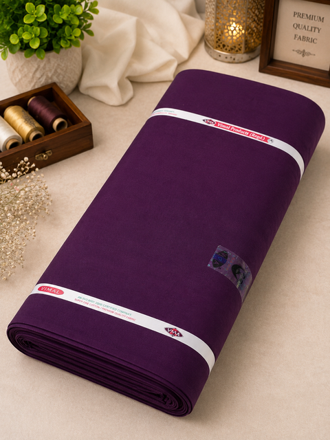Eggplant Purple Pure full Voile turban fabric in granola( beige) colour ($5 Per Meter)