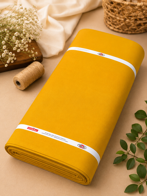 Golden Yellow  Pure full Voile turban fabric in granola( beige) colour ($5 Per Meter)