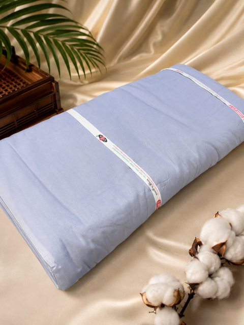 Pastel Blue Grey Pure full Voile turban fabric ($5 Per Meter)