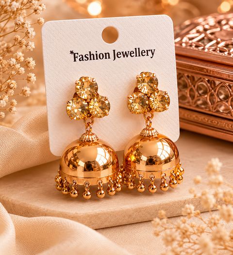 Crystals stone beautiful jhumka