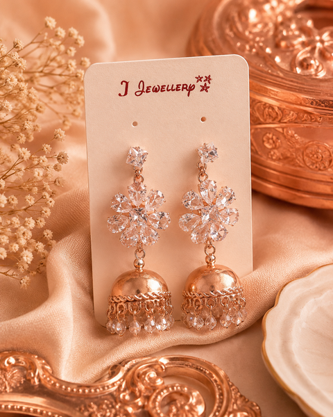 Crystals stone beautiful jhumka