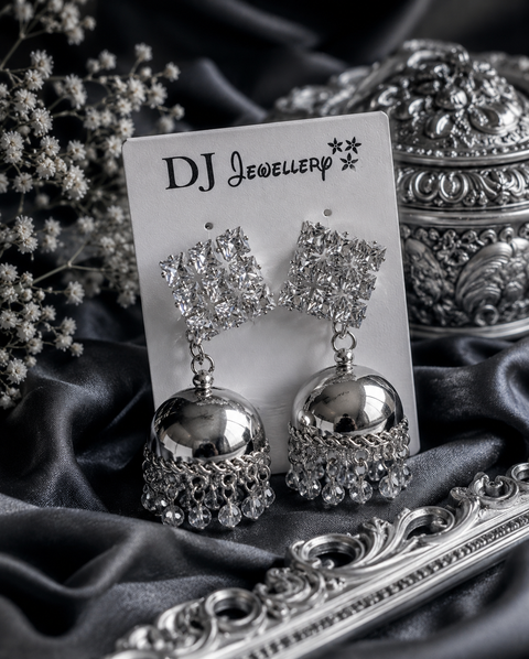 Crystals stone beautiful jhumka