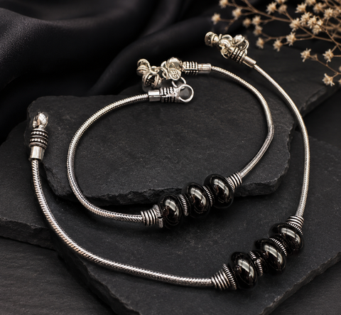 Beautiful oxidised anklets