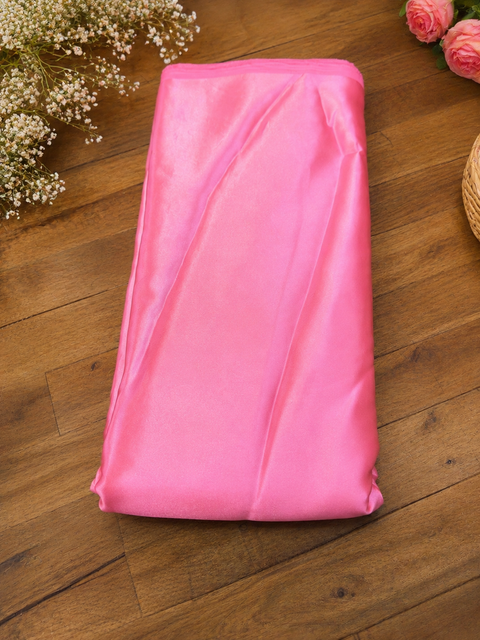 Bubblegum Pink colour Satin beautiful soft fabric(Per meter) 112cm width(slight variation in color is possible)