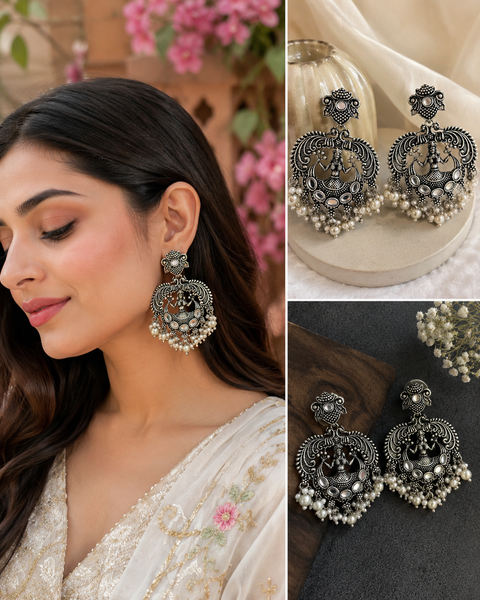 Beautiful oxidised bigger jhumka