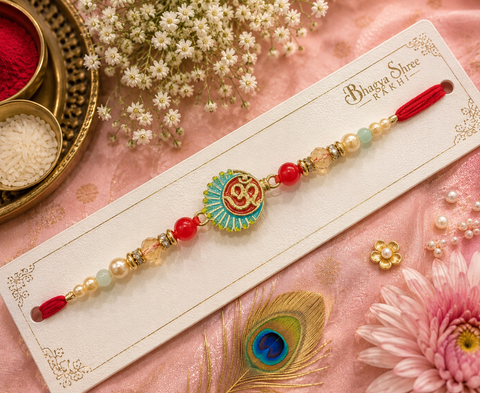 🕉️ design Meenakari work Beautiful Stone Work Rakhi