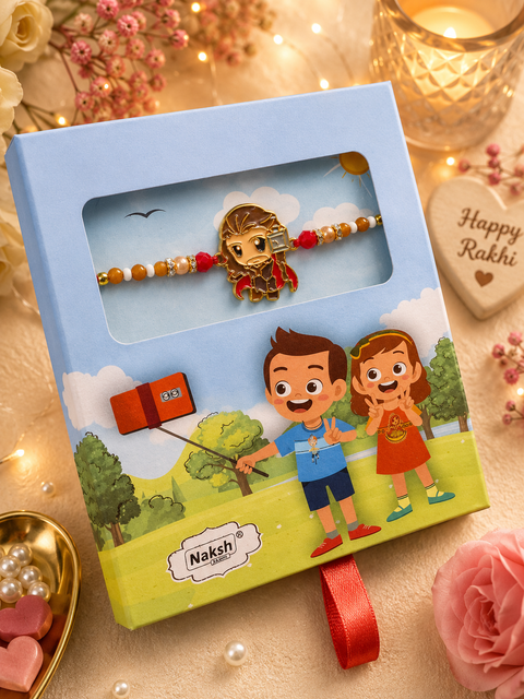 (Video clip attached)KIDS special Beautiful Rakhi in nice pack gift box with beautiful message