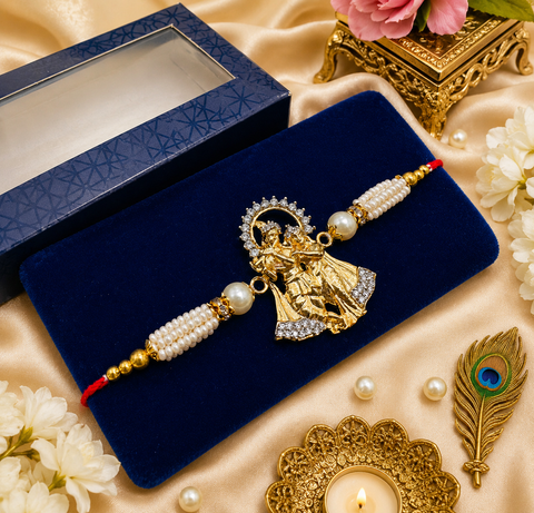 AD Stone Designer Rakhi Packed In Beautiful Box
