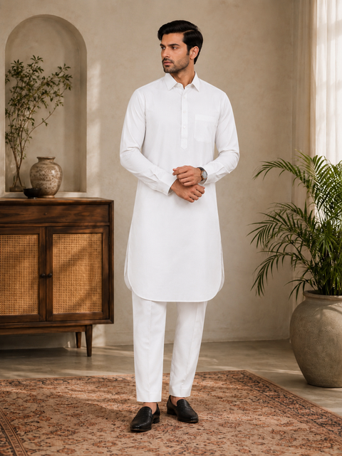 Cotton linen based Men’s kurta with Pants