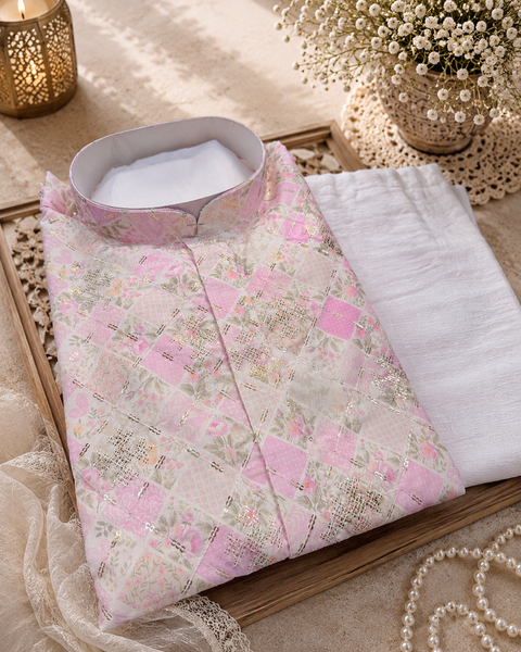 Cotton Rayon based very soft beautiful Print work with sequin work at front and back designer Kurta & Pajama (slight variation in color and design is possible)