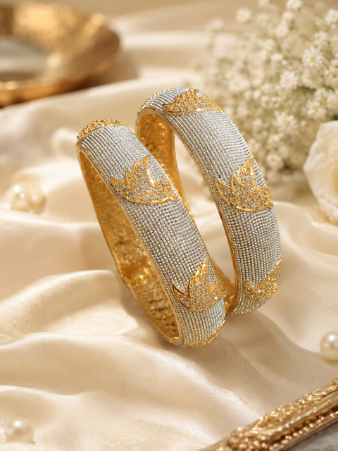 American Diamond kade with beautiful design ( slight variations in color and design is possible)