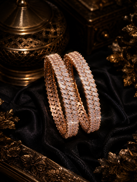Rosegold American diamond Kade (2 kade) ( slight variations in color and design is possible)