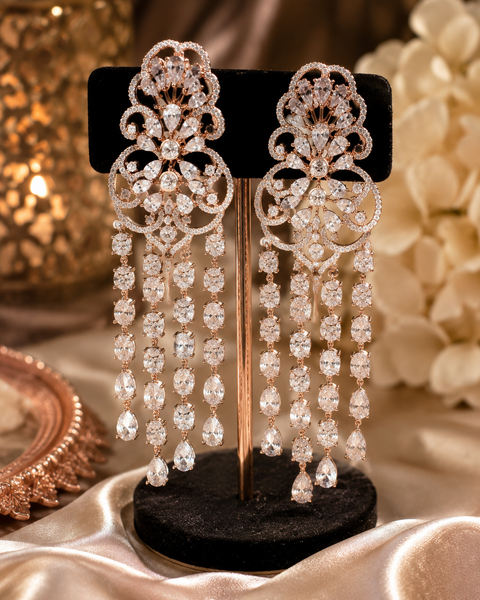 Amazing and stylish American Diamond Earrings (slight variations in color and design is possible)