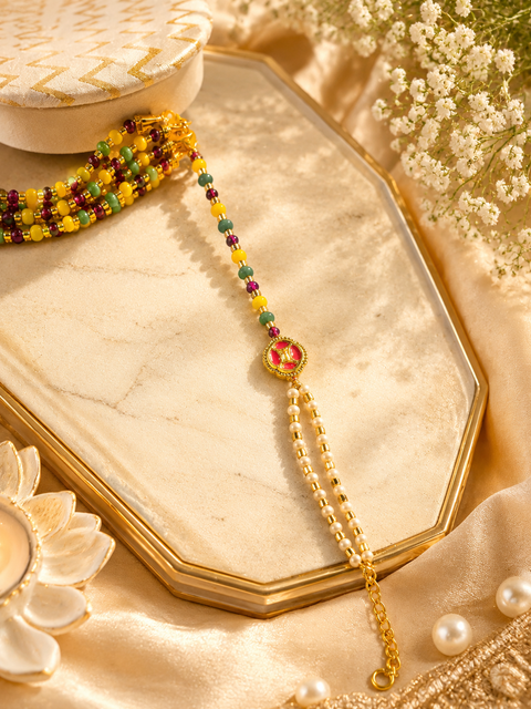Bhabhi Rakhi Stylish designer  with original kundan detailing, presented in a premium gift box  (price per bracelet)