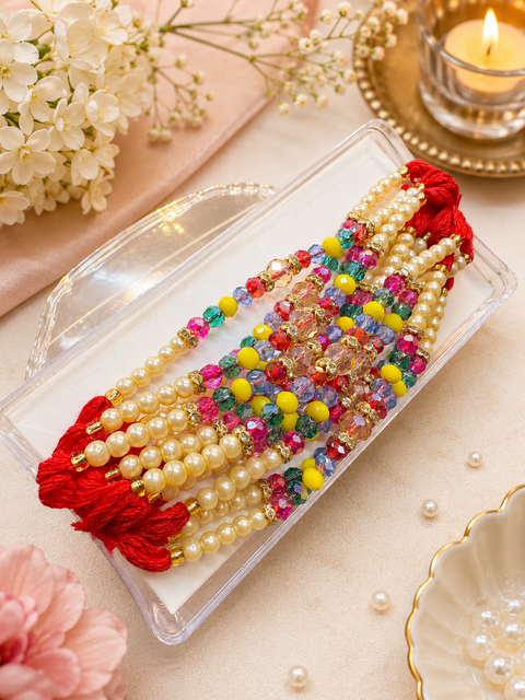 Rakhi Dhaaga Beautiful Stone Work (price per dhaaga )