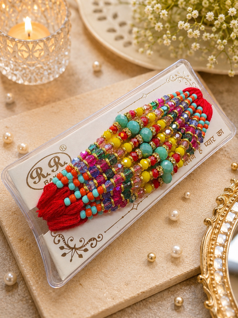 Rakhi Dhaaga Beautiful Stone Work (price per dhaaga )