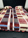 Beautiful Print Very Soft & Warm Fleno Bed Sheet With 2 Pillow Covers And Duvet Cover Of Reversible Design