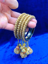Pearls and Jerkan bangles with latkan set (4 Bangles)