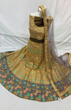 Full Embroidered Sequence Lehnga In Golden And greyEmbroidery