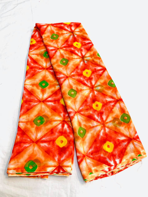 Printed chiffon saree