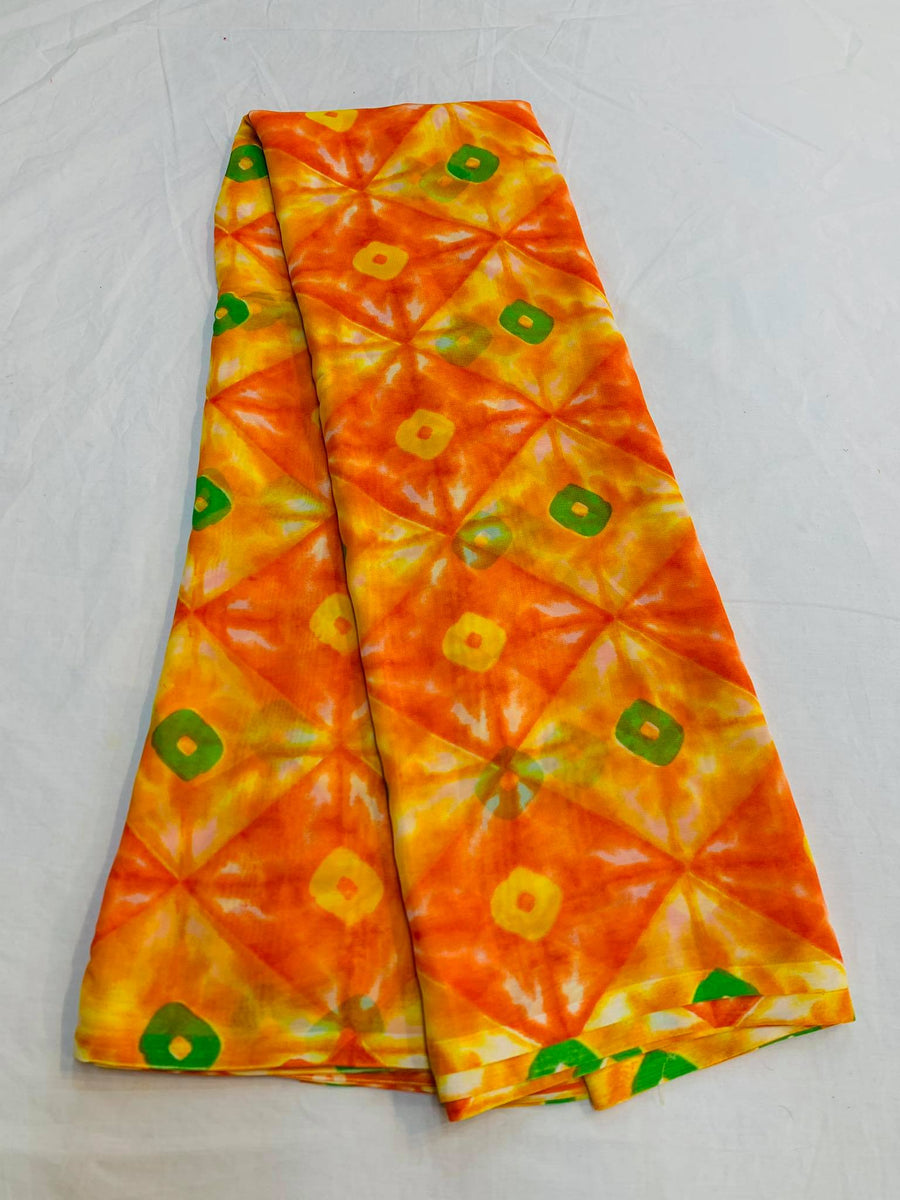 Printed chiffon sarees– Saheli Ethnic Indian Wear