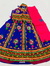 blue colour beautiful multicolored embroidered chaniya choli