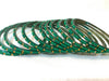 Glass bangles light green, 1 dozen in pack Size-2.10