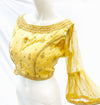 Size 38 Heavy stone work golden blouse (upto size 40)