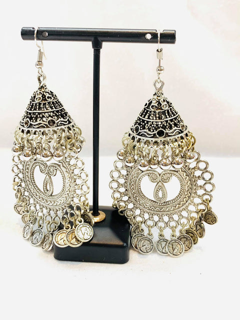 Latest silver oxidized earrings