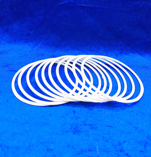 White Colour Metal mat look Bangles (2 Dozen)
