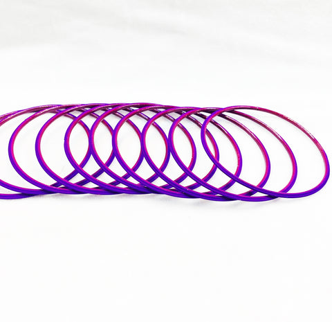 Violet Colour Metal mat look Bangles (2 Dozen)