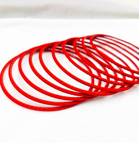 Red Metal Mat Look Bangles (2 Dozen)