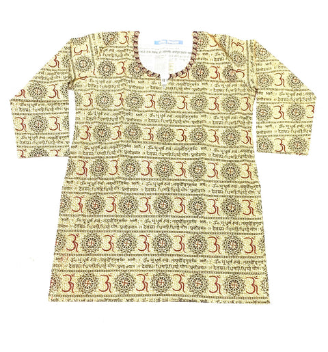 Cotton kurti with om print